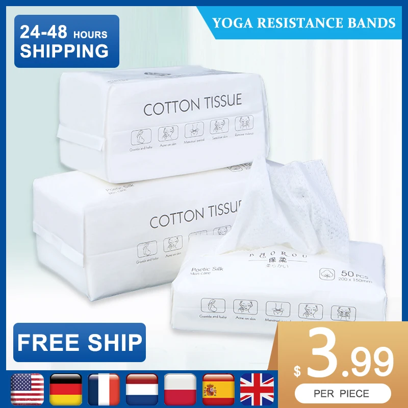 50 шт чистое полотенце для лица из хлопка удаляющее макияжа моющее салфетки