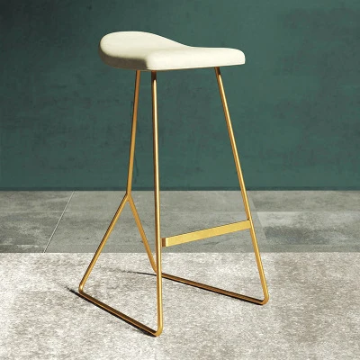 

Nordic Modern Bar Stool chair Simple Iron High Chair Gold Fashion Dining Chair Pub Accessories Leisure New bar chair