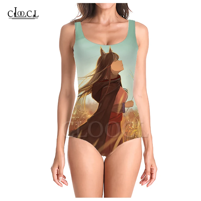 CLOOCL/цельный летний купальный костюм для девочек с объемным принтом в виде волка и