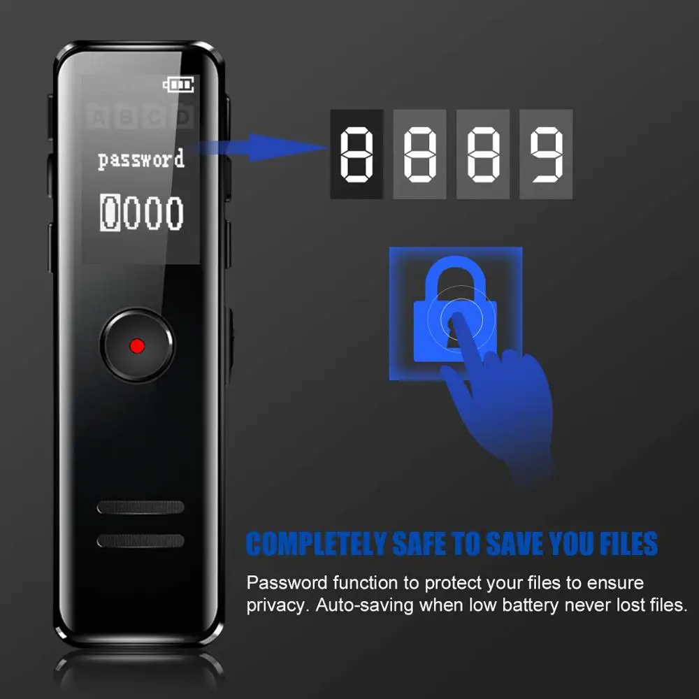 B618 Micro Digital Voice Activated Recorder Dictaphone Long Distance Audio Recording MP3 Player Noise Reduction WAV Record | Электроника
