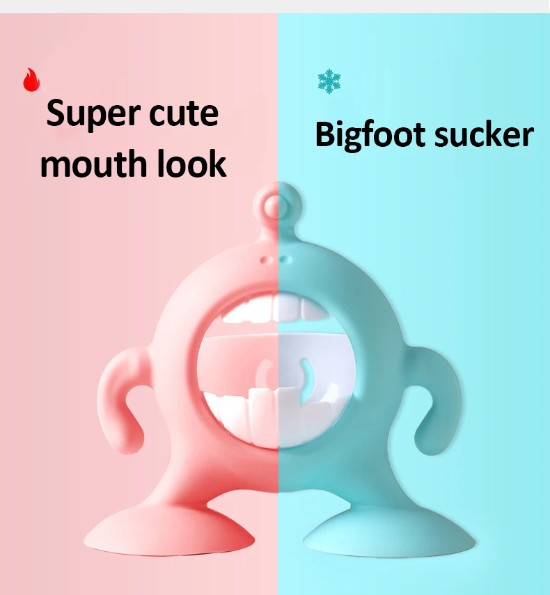 Мультяшный настенный держатель для зубных щеток ванной комнаты силиконовый на