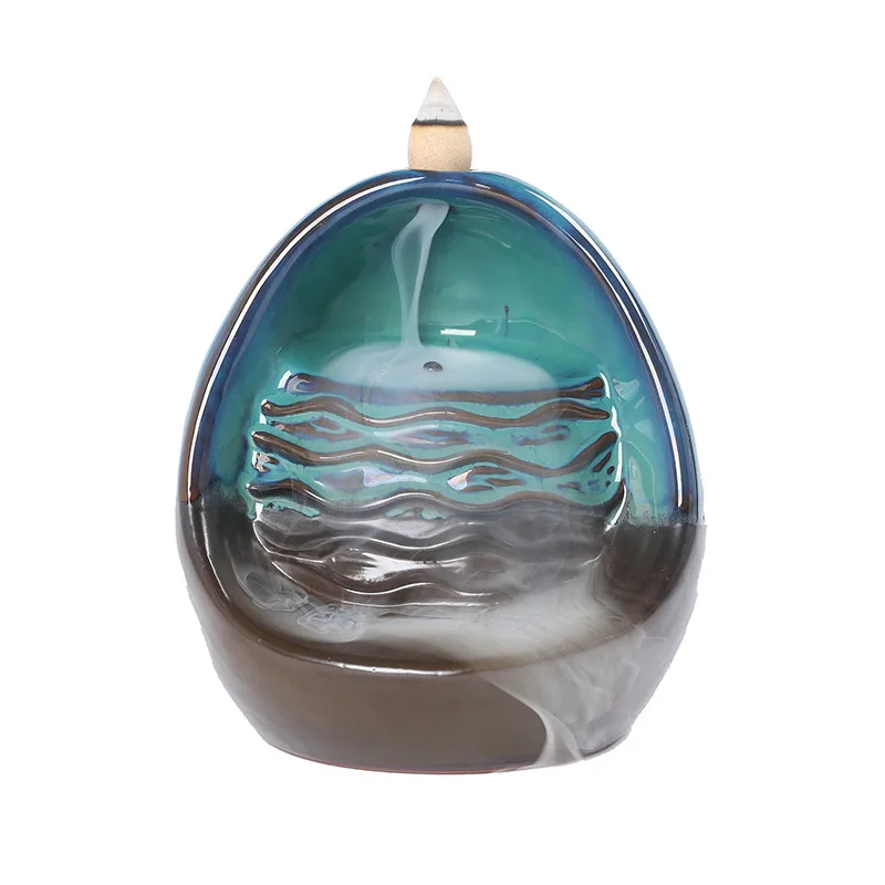 

Aroma Diffuser with Led Home Decoration Accessories for Bathroom Art of Smoke Waterfall Mosquito Coil Holder Cascada De Humo C