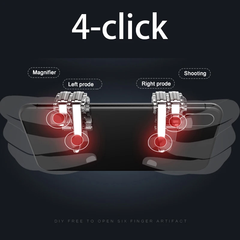 Мобильный контроллер Pubg с 4 кнопками металлический портативный геймпад L1 R1