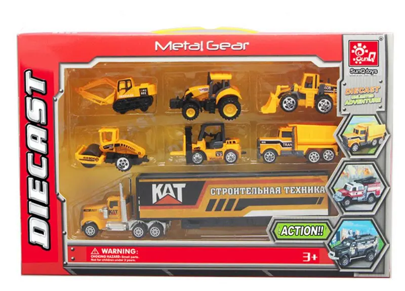 Строительный автомобиль экскаватор бульдозер дорожный каток самосвал контейнер