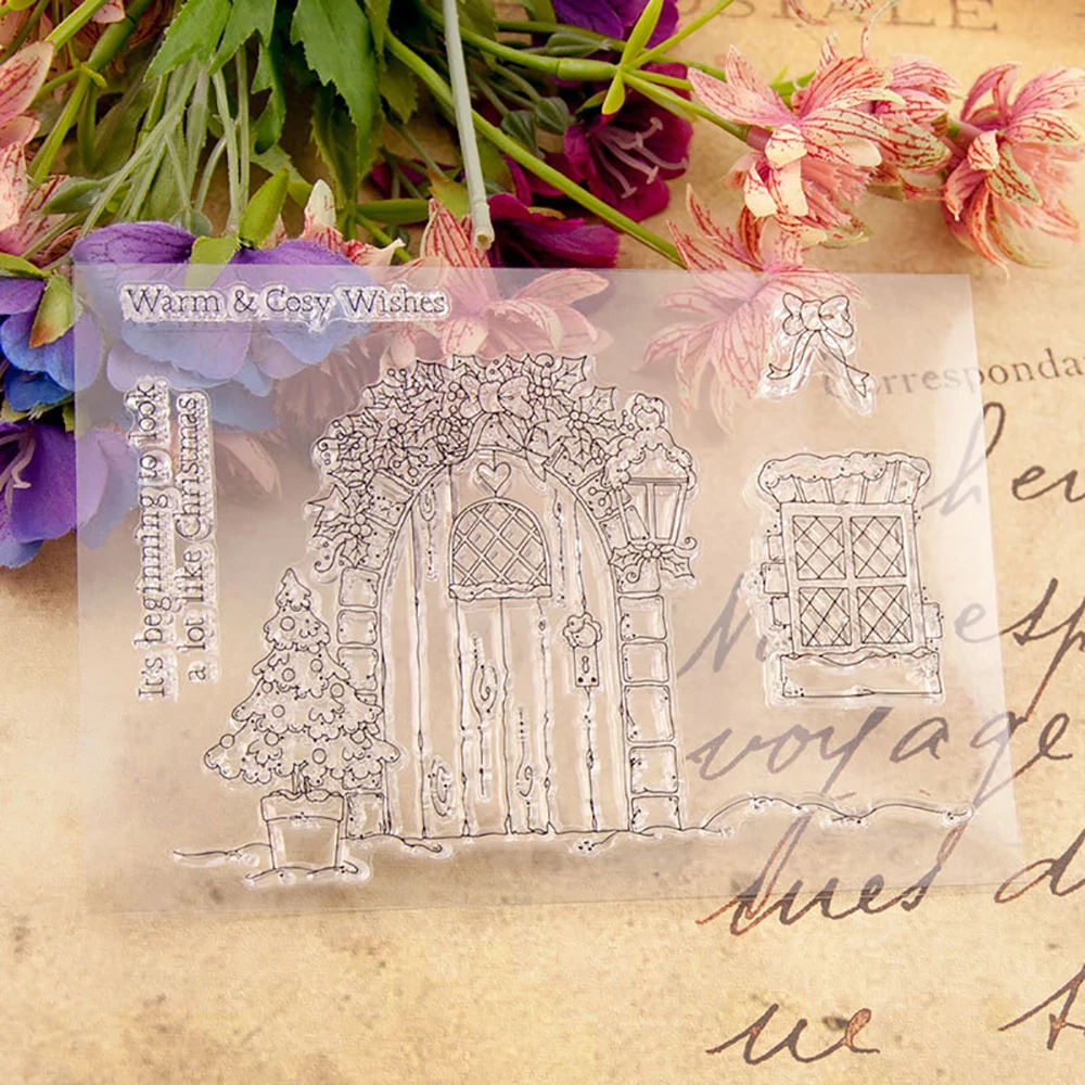 

Warm Wishes Clear Stamp Transparent Stamps for DIY Scrapbooking Photo Album Cutting Crafts Stencil