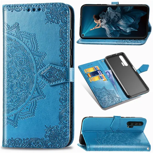 Чехол с тиснением для huawei Honor 20 8A 7C 7A Pro Кожаный Бумажник-книжка чехол для Honor 8 9 10 20 Lite 10i 20i 9i 9n вид 20 чехол для телефона