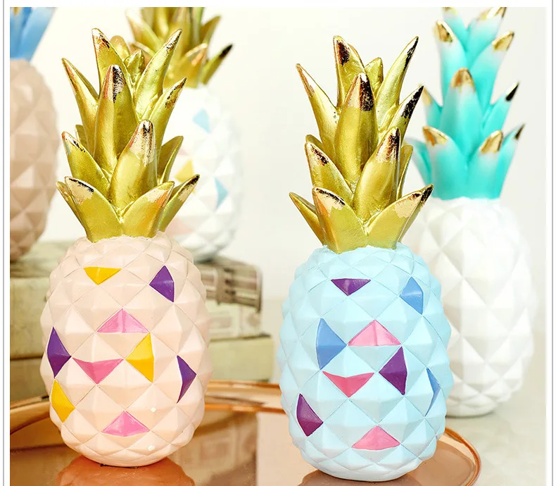 

Creative Pineapple Room Home Simulation Decoration Small Plant Wall Three-dimensional Resin Ornaments Pineapple Ornaments