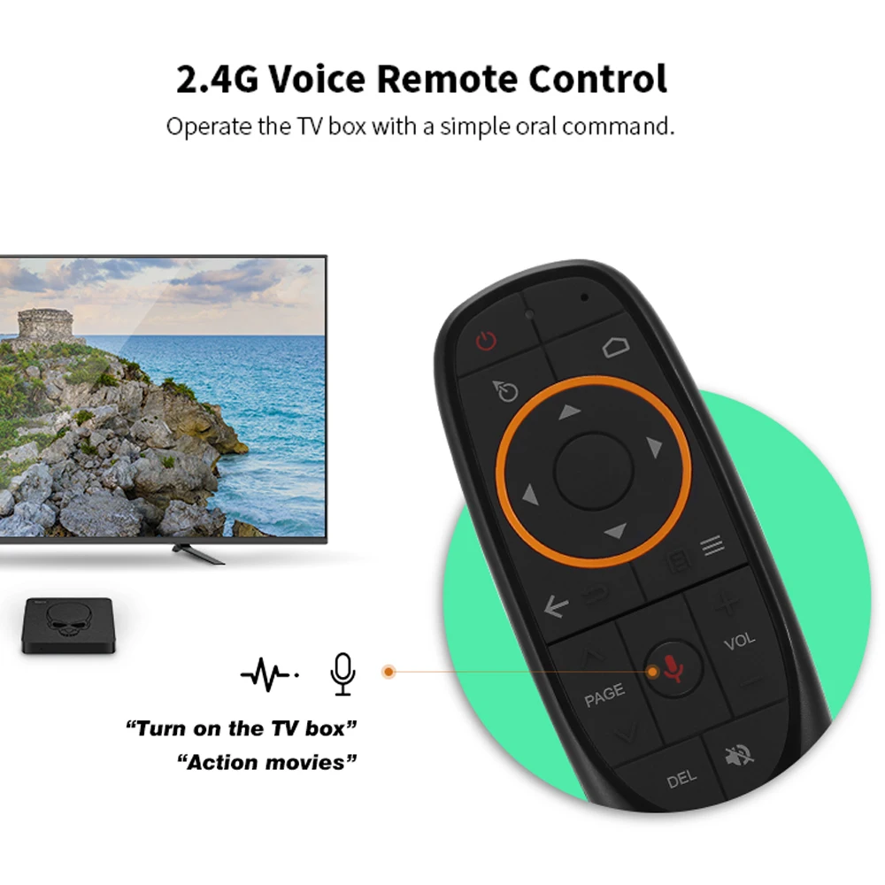 Beelink GT-King Android 9,0 tv Box Amlogic S922X 4 Гб 64 Гб 2,4G голосовой пульт дистанционного управления 1000 Мбит/с 4K HD 2,4G+ 5,8G WiFi USB3.0