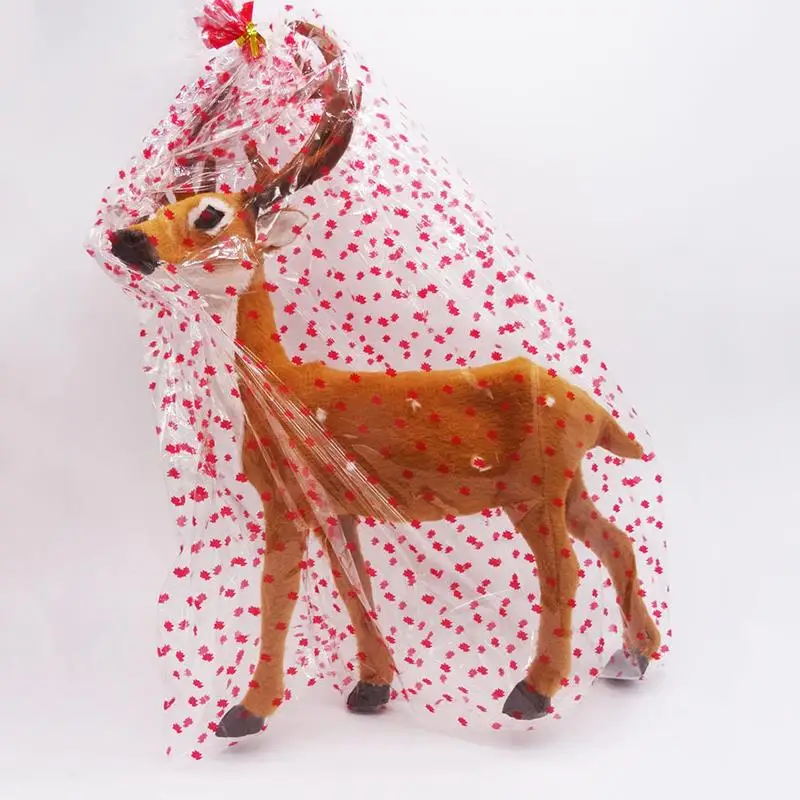 

Reindeer Christmas Decor Doll Plastic+Flannel Brown Imitation Elk Shop Window Xmas Gift
