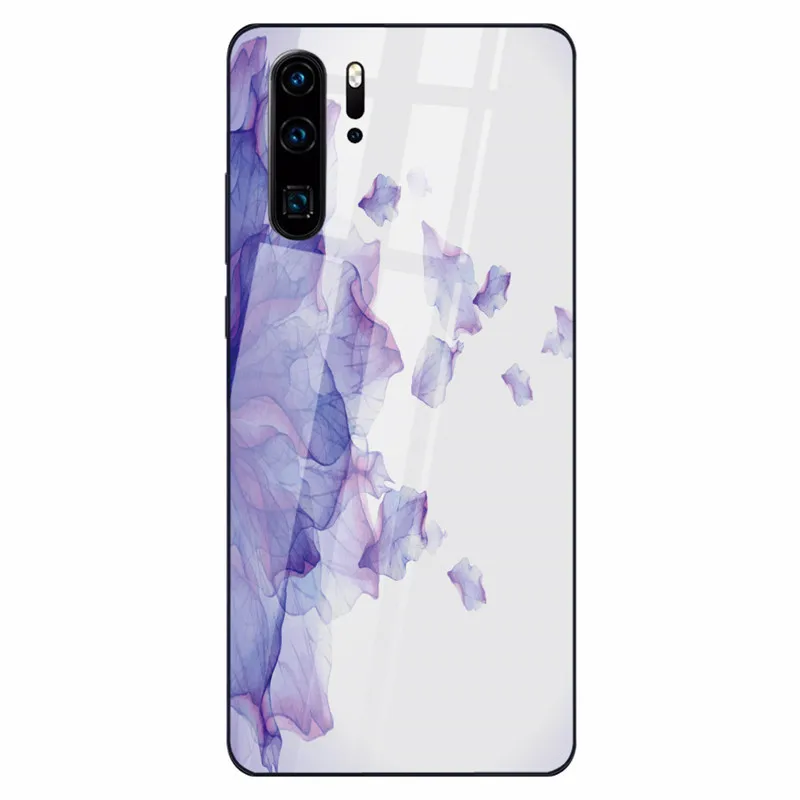 Чехол из закаленного стекла для huawei P30 P20 Lite mate 20 Lite перо черный чехол s для huawei Honor 9 10 Lite 8X MAX P Smart Z Nova 3