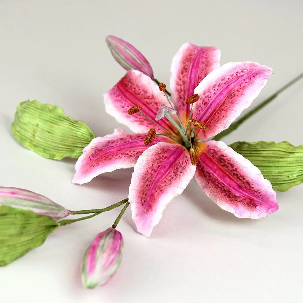 Силиконовая форма для торта с лилиями цветами помадкой инструменты украшения