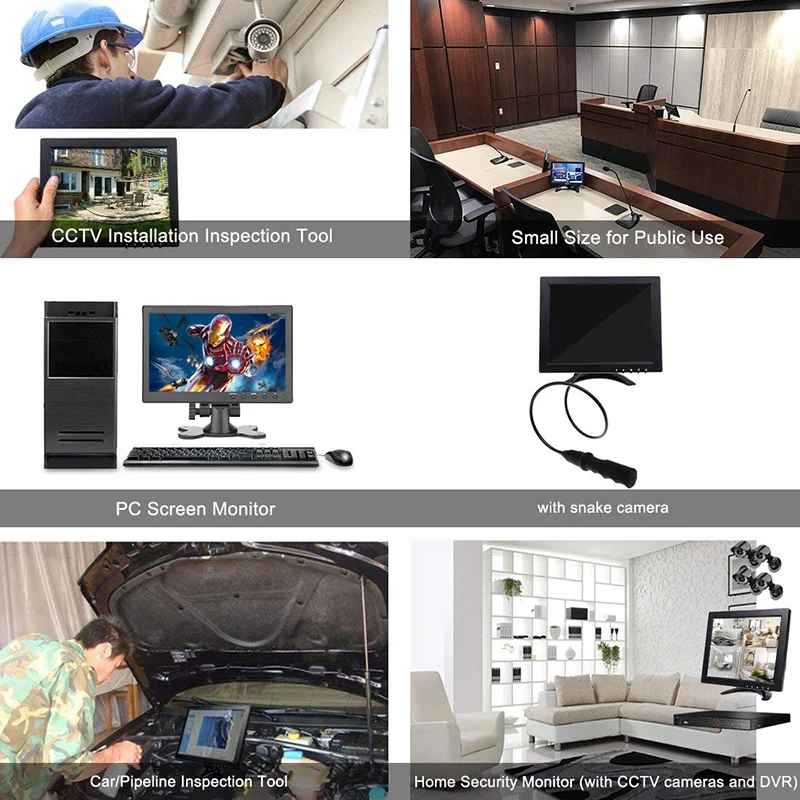 10 1 дюймовый IPS монитор HD портативный цветной светодиодный ЖК экран с AV/VGA/HDMI/BNC/USB