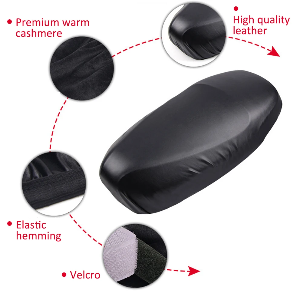 

Motorcycle Seat Cover Wear-resistant Motorcycle Seat Protector Universal PU Leather Motorcycle Seat Cushion Cover Waterproof