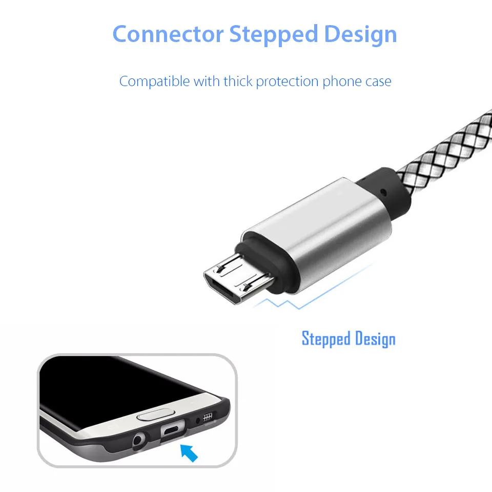 1/2/3 Meter Micro USB Phone Cable Android Charger Kabel Charging Wire Cord for Xiaomi Redmi 5 Plus 7A 7 6 6A S2 | Мобильные телефоны
