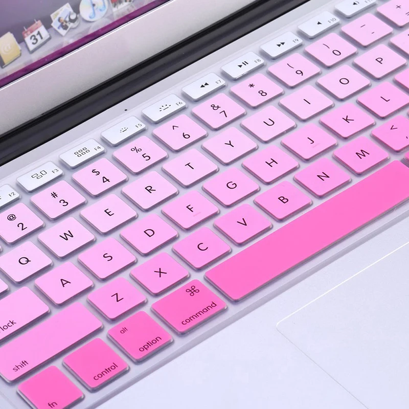 Радужный силиконовый чехол для клавиатуры защитный Для iMac Macbook Pro 13 15 дюймов