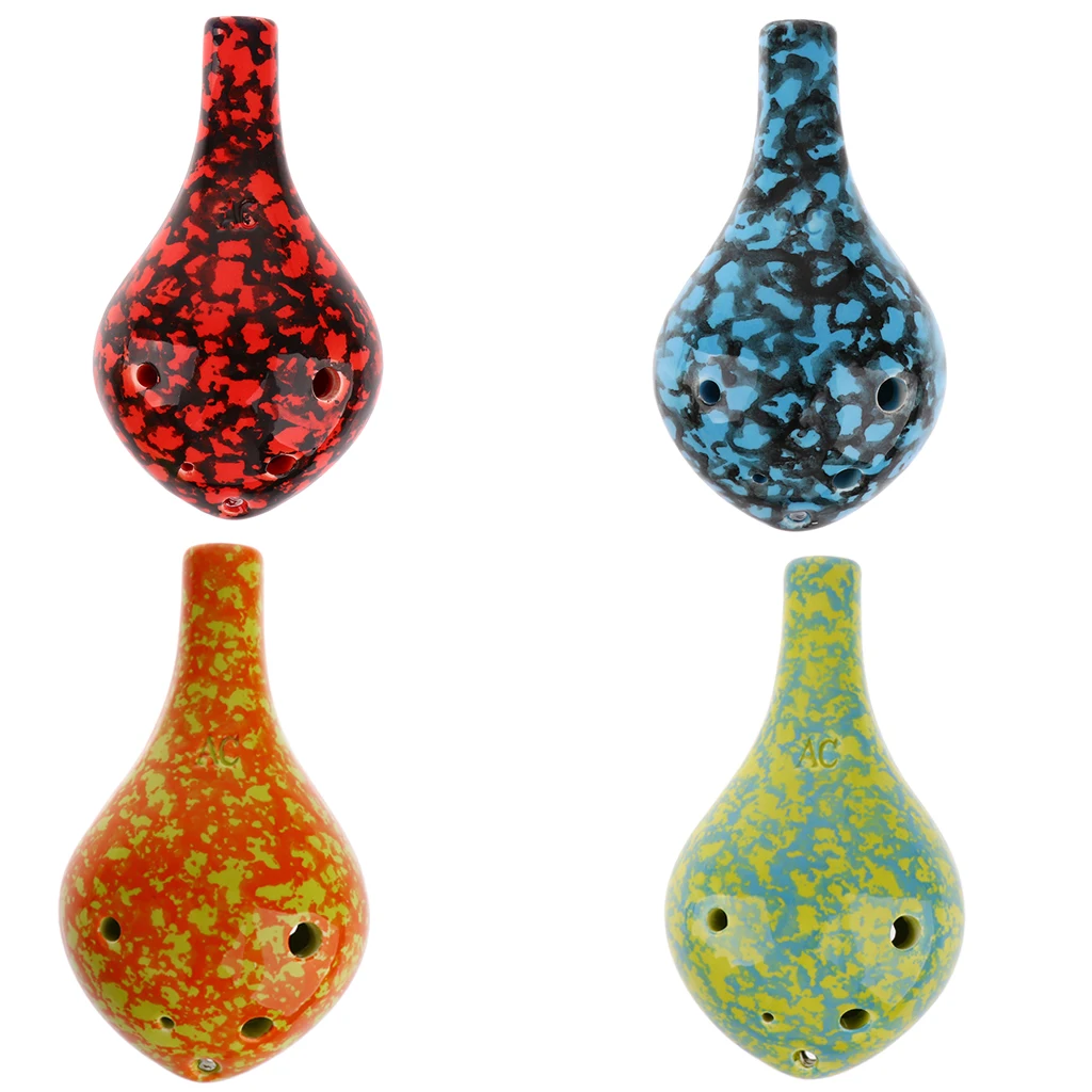 Керамическая окарина ручная работа 6 отверстий альт с глазурь новинка инструмент