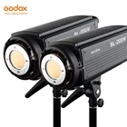2x Godox SL-200W 200Ws 5600K студийсветодиодный Светодиодная лампа для непрерывного фото-и видеосъемки с дистанционным управлением