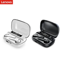 lenovo qt81 tws bluetooth 5 0 earphones wireless headphone sports hifi waterproof headsets earbuds with mic 1200mah charging box