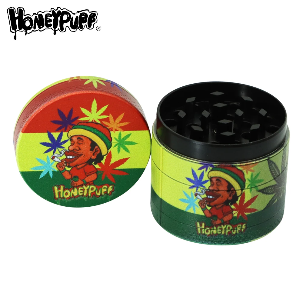 Мельница для табака и травы HONEYPUFF 40 мм 4 шт. из цинкового сплава серия с