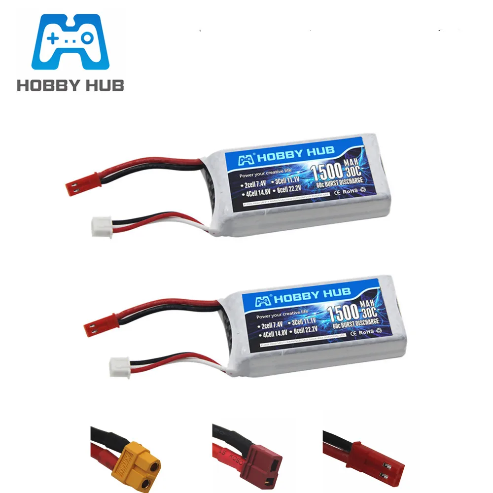 HOBBY HUB 3S 11 1 В 1500 мАч 30C литий полимерная батарея перезаряжаемая T/XT60/JST штепсельная
