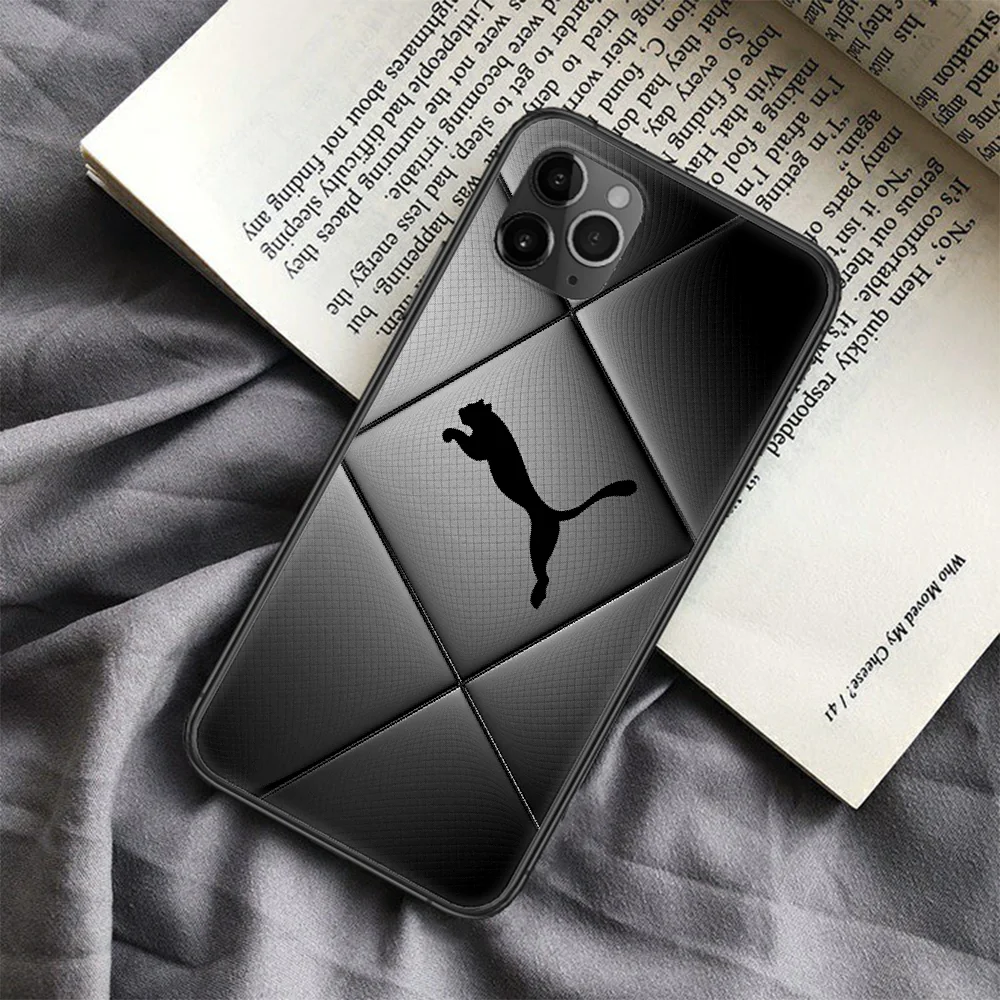 

Puma Sports Leopard Luxury Brand Phone Case For Iphone 4 4s 5 5S SE 5C 6 6S 7 8 Plus X XS XR 11 12 Mini Pro Max 2020 Black