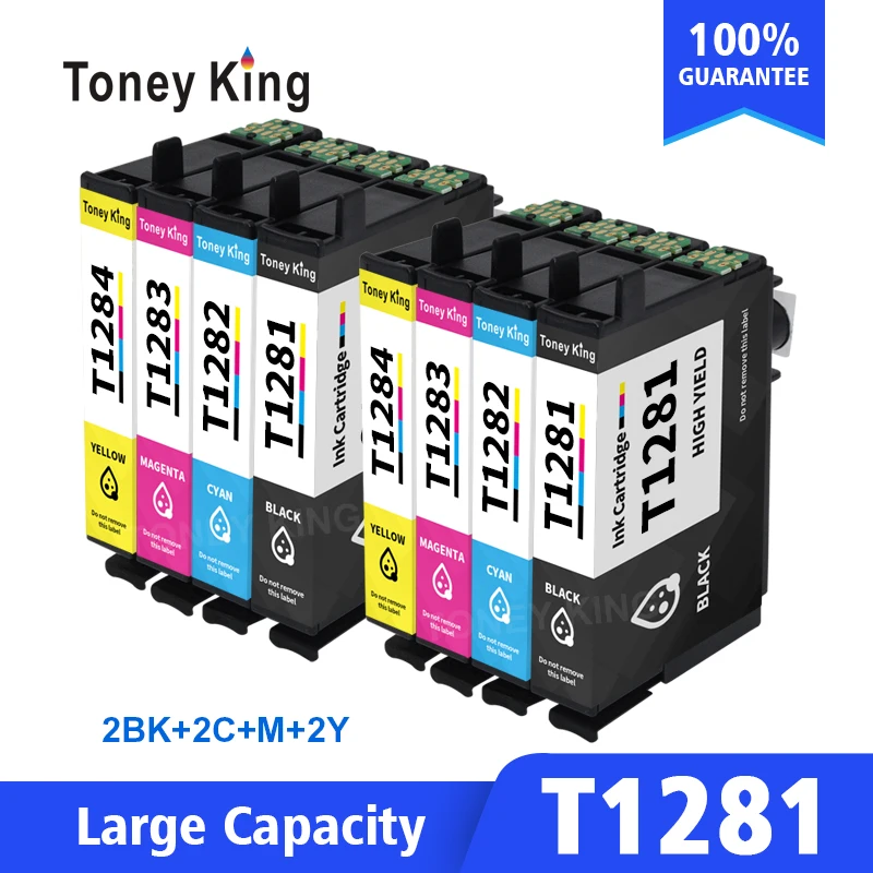 2 комплекта T1281 T1282 T1283 T1284 совместимый чернильный картридж для Epson Stylus S22 SX130 SX125 SX235W