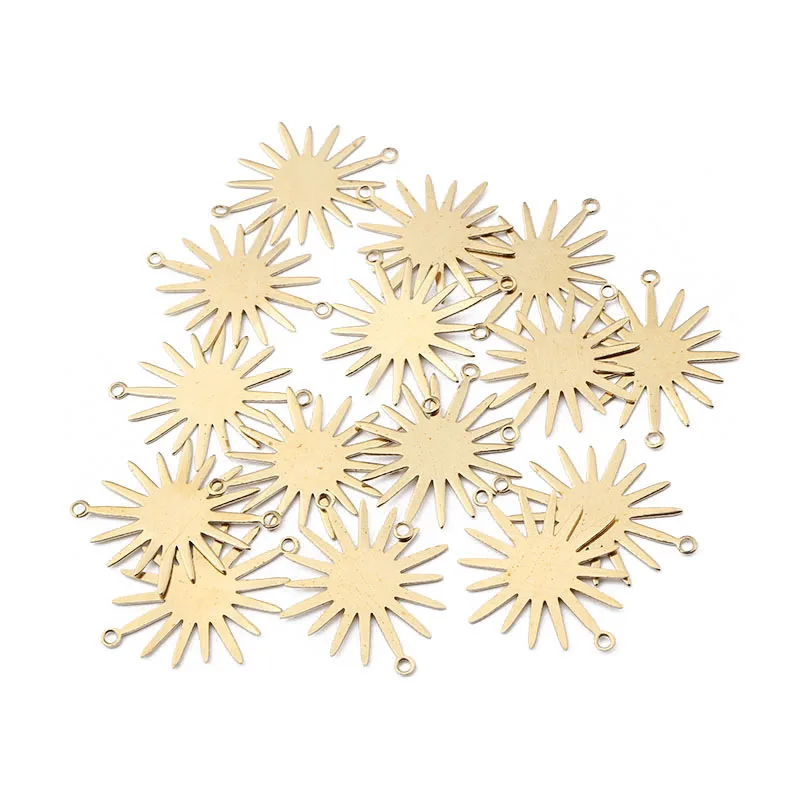20 шт. подвесных подвесок в форме подсолнуха ювелирное изделие из латуни модный