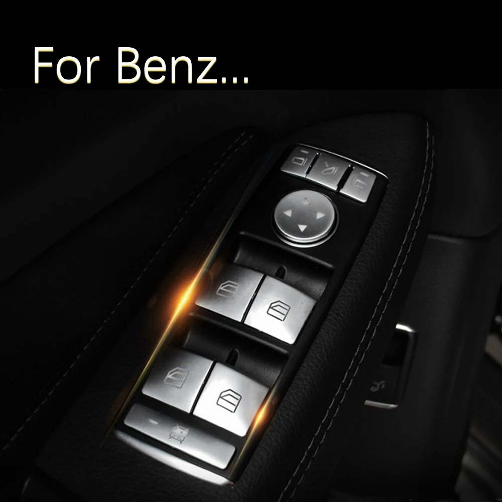 

AngelguoguoCar, кнопка стеклоподъемника, отделка крышки, наклейка для Mercedes Benz A/B/C(W204)/E(W212)/GLA /CLA/ GLK/ GLE-class