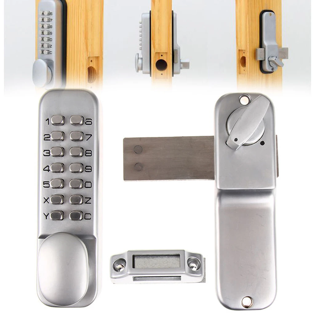 

Password Code Push Button Keyless Machinery Bolt Door Lock Right/Left Hand