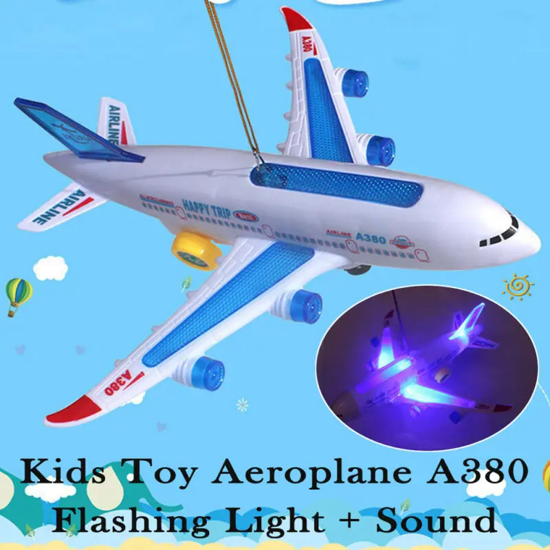Игрушечный самолёт A380 детский с подсветкой и звуком игрушка самолеты | Игрушки