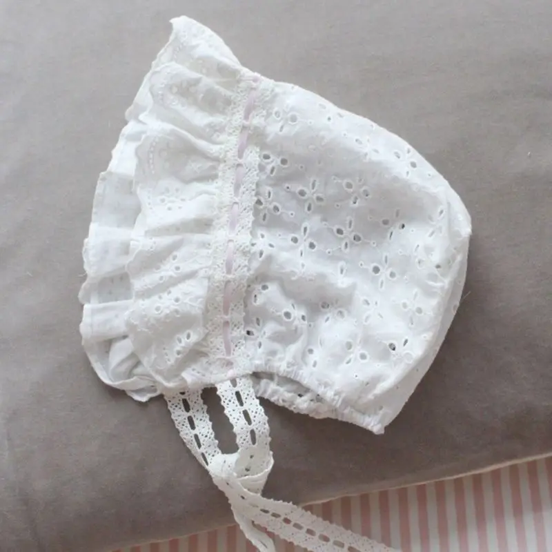 

W3JF Summer Sweet Newborn Child Wide Side Lace Lacing Hat Maternal and Child Supplies Princess Cool Baby Girls Hats