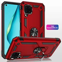 Shockproof Case for Huawei P40 Lite Case Bumper Huawei P40 Lite Military Armor Magnetic Car Holder Phone Cover