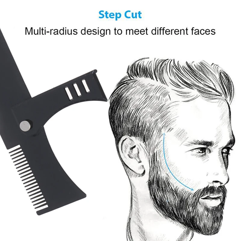 1 шт. симметричная Обрезка бороды формирователь для укладки шаблон формирования
