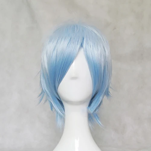 blue white HAIRJOY синтетические волосы ансамбль звезд Rabits Косплей парик короткий многослойный парик - Цвет: blue white