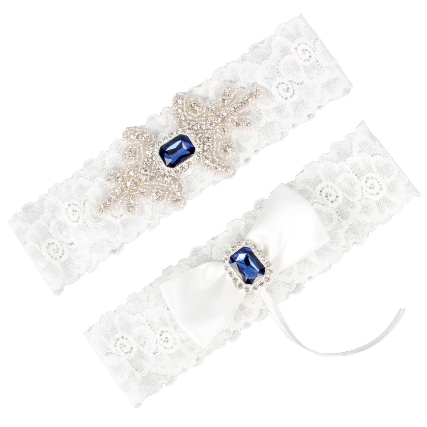 2 шт. Свадебные Подвязки Стразы с бантом кружевное кольцо для ног белые пикантные