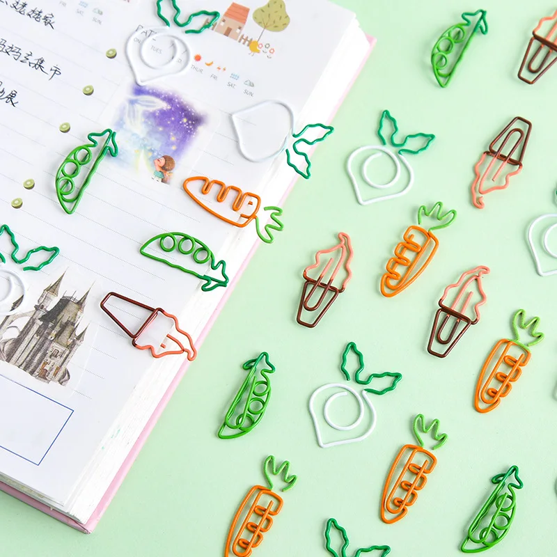 4 шт./лот Kawaii carcot Bookmark Planner бумажный зажим металлические зажимы для записей