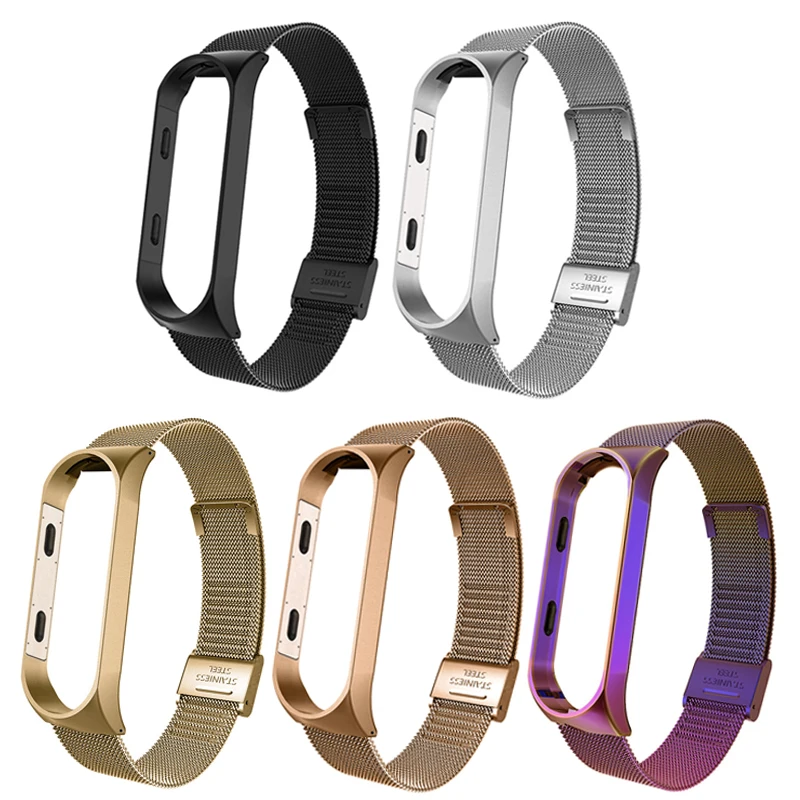 Металлический ремешок для Xiaomi Mi Band 3 браслет из нержавеющей стали
