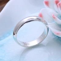 925 sterling silver female male simple ring finger light smooth excellent wedding circle ring for woman man classic jewelry ring