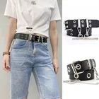 Женский ремень из искусственной кожи в стиле панк, ремень с цепочкой в форме сердца, Однорядный ремень с двумя отверстиями и пряжкой, модный пояс для брюк и джинсов