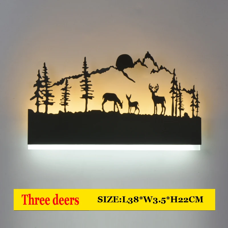 

Ретро настенная лампа WECUS черная