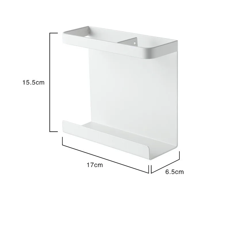 

Simple Iron Kitchen Shelf Non Perforated Magnetic Suction Refrigerator Multi-Functional Partition Refrigerator Sidewall Shelf