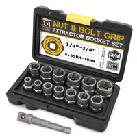 hi spec 14pc damaged screw extractor cr mo steel bolt nut remover car tool kit hand tools kit 6 35 19m in tool box