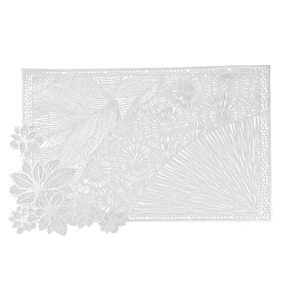 Portable Great Non-slip Flower Heat Insulation Table Mat PVC Cup Coasters Ornamental for Plate | Дом и сад