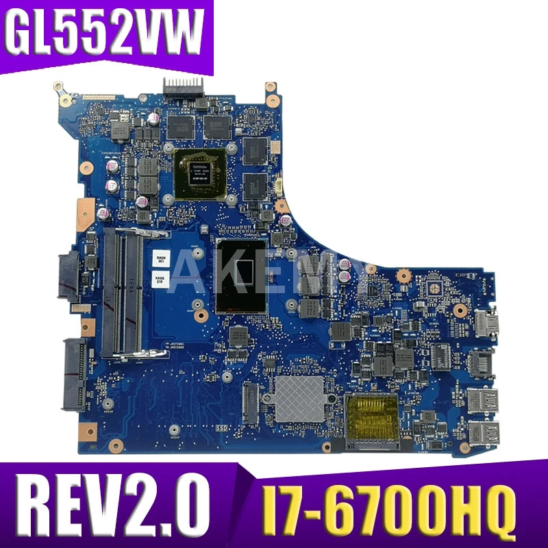 GL552VW REV.2.0 материнская плата для ноутбука I7 6700HQ GTX950M/4 ГБ ASUS ROG GL552VX GL552V тест