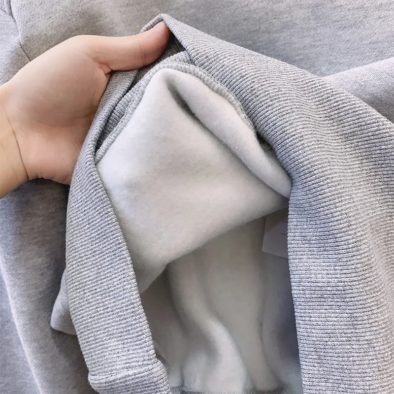 

2020 New Fashion Solid Color Cropped Hoodies Round Neck Women's Solid Color Short Top Long Sleeve Fleece Sweatshirt