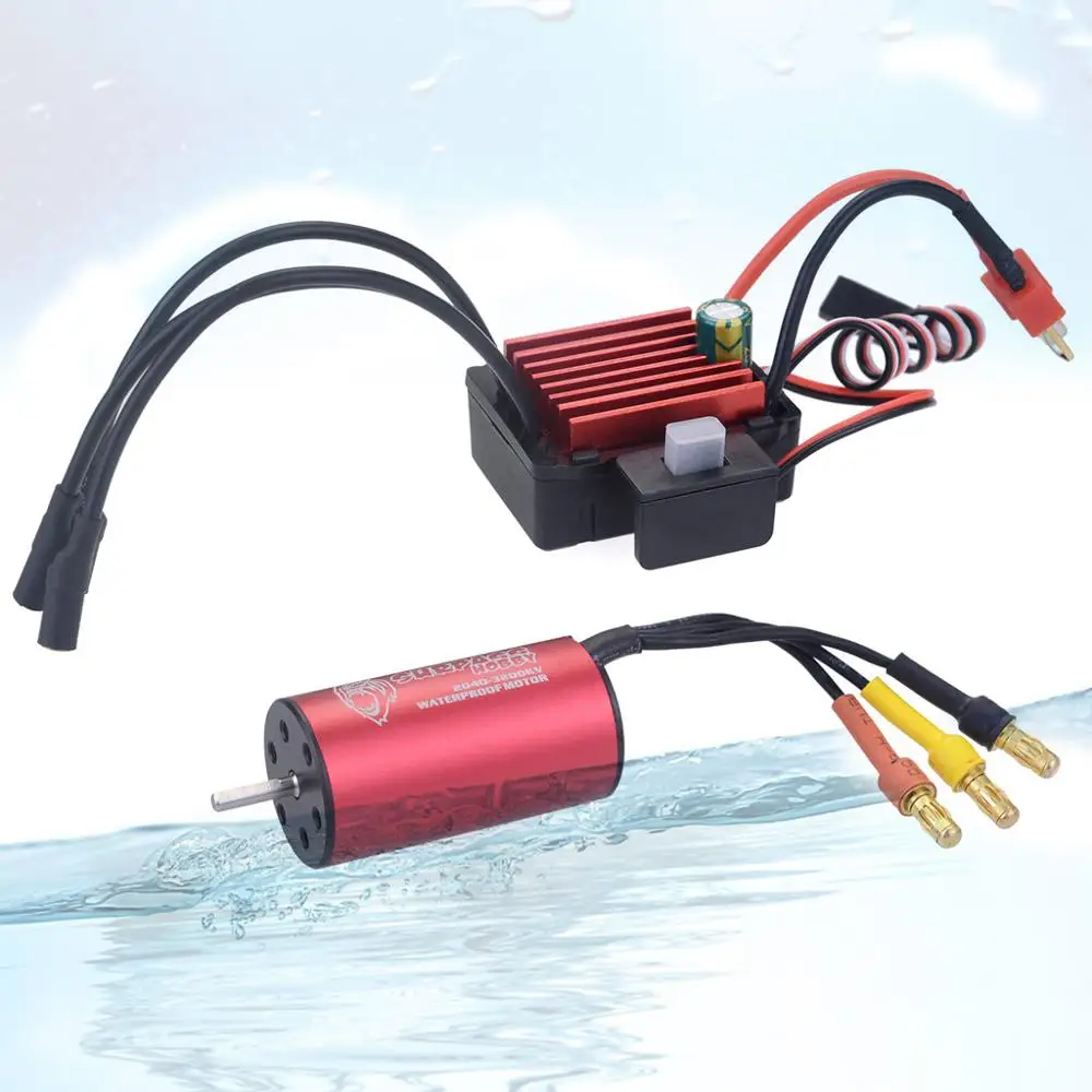 Surpass Hobby KK водонепроницаемый бесщеточный двигатель ESC 2040 2280/3200/3900/4480KV 2S с 35A для 1/20