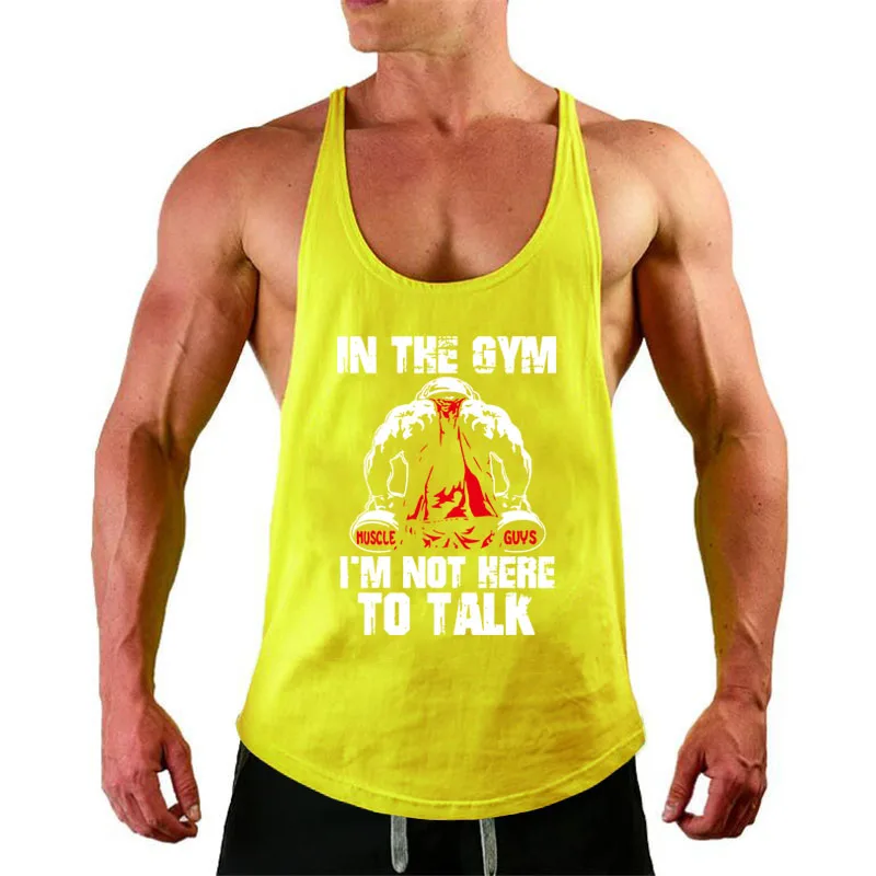 Brand Gym Mens Tank Top Vest Muscle Fashion Sleeveless Stringer Clothing Bodybuilding Singlets Fitness Workout Sportswear Shirt | Мужская