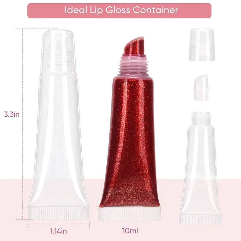 Оптовая продажа 10 мл пустая губная помада трубка с шприцем прозрачный мягкий