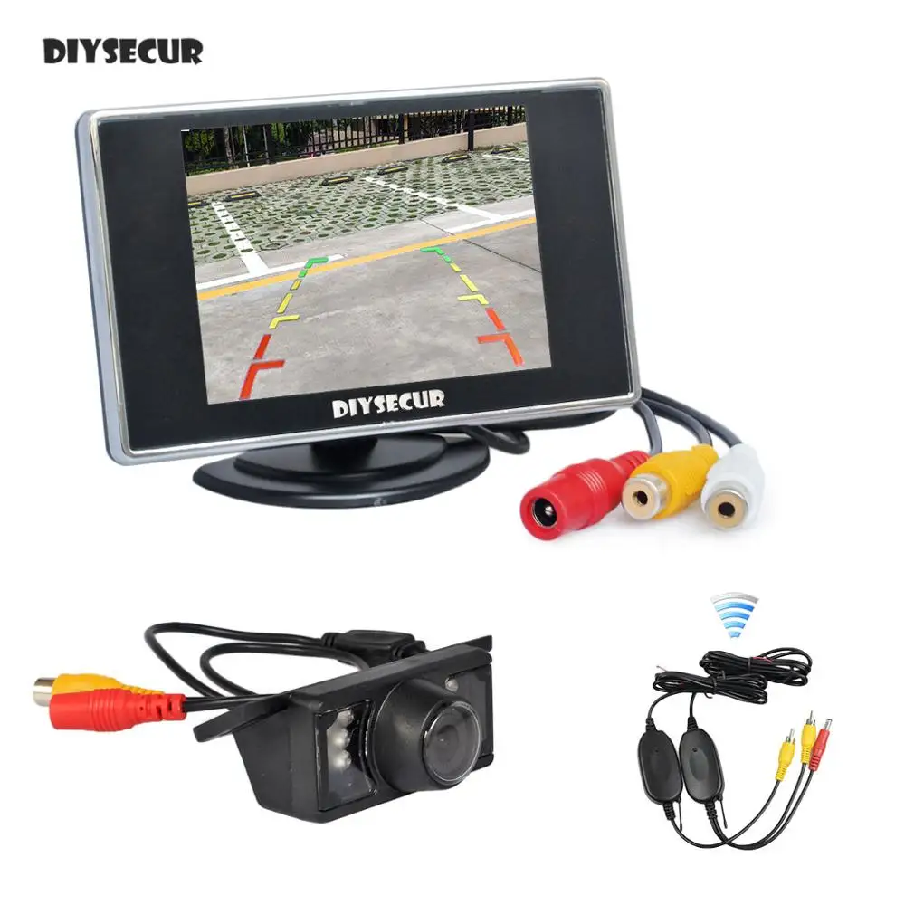 DIYSECUR беспроводной 3 5 &quotTFT ЖК монитор для автомобиля ИК ночного видения камера