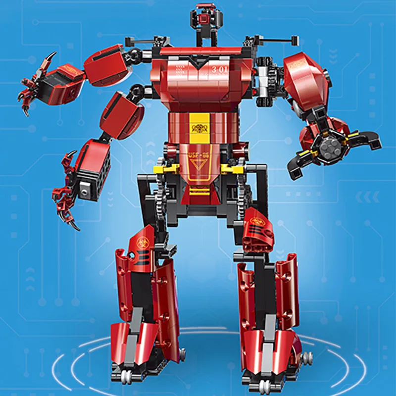 MOULD KING 15038 APP Programming Remote Control Crimson Robot Technical Building Blocks Mechanical Model Toys for Children | Игрушки и